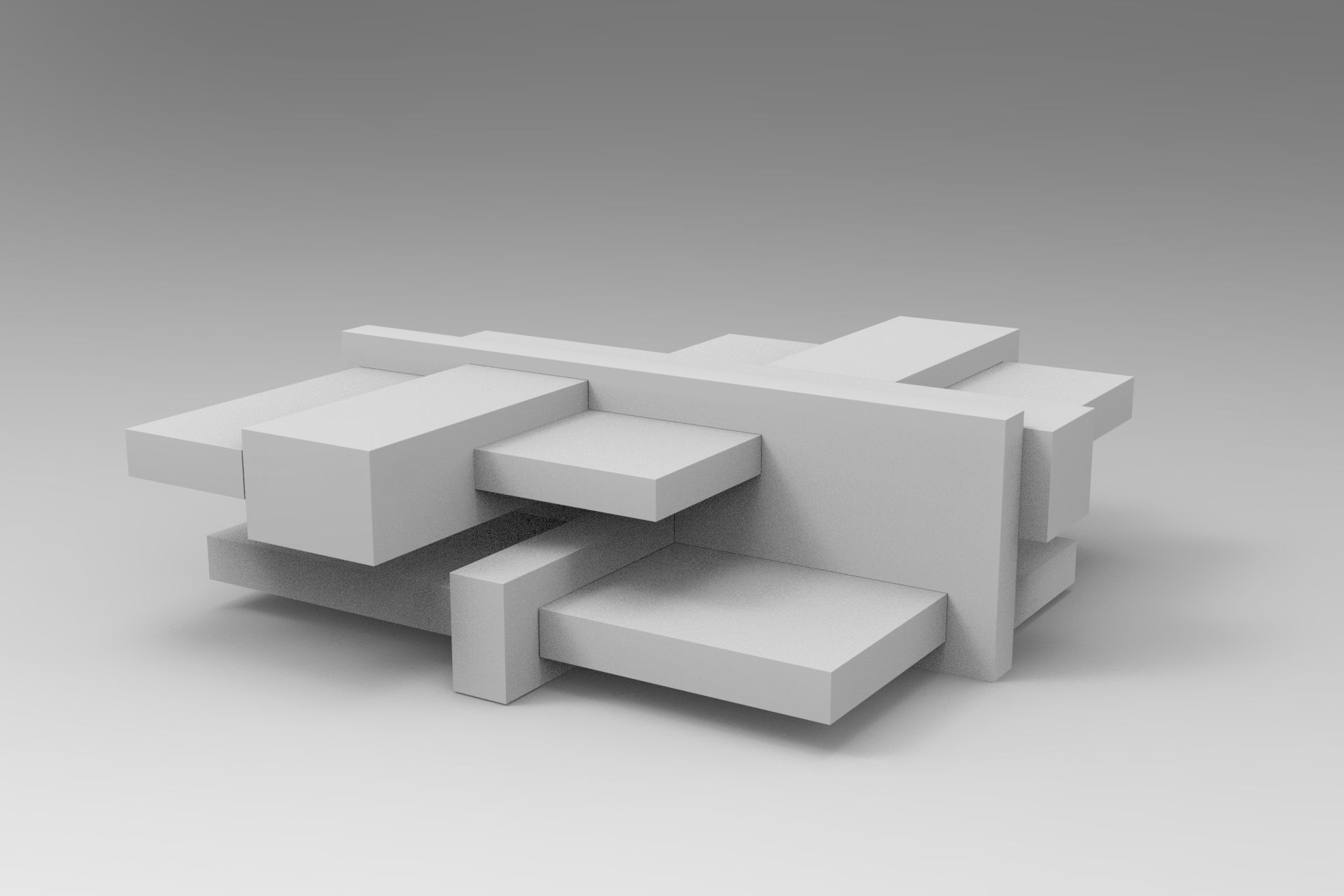 Manhattan Table Low-poly 3D model_8