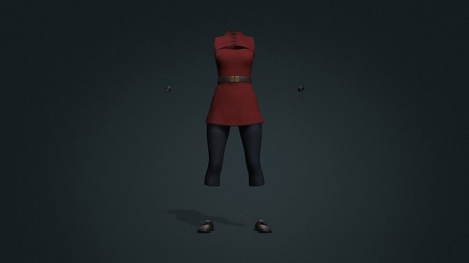 Female 02 - Fantasy Clothing Low-poly 3D model