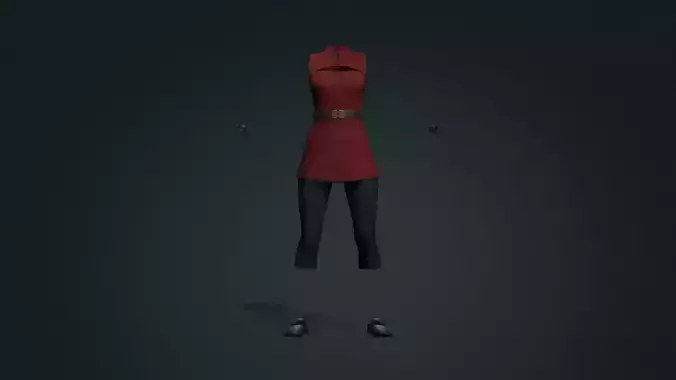 Female 02 - Fantasy Clothing Low-poly 3D model
