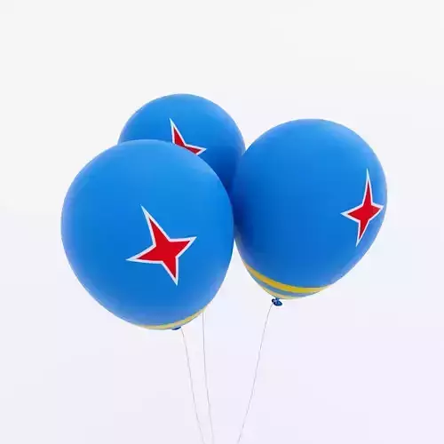 Aruba country balloon 3d model 