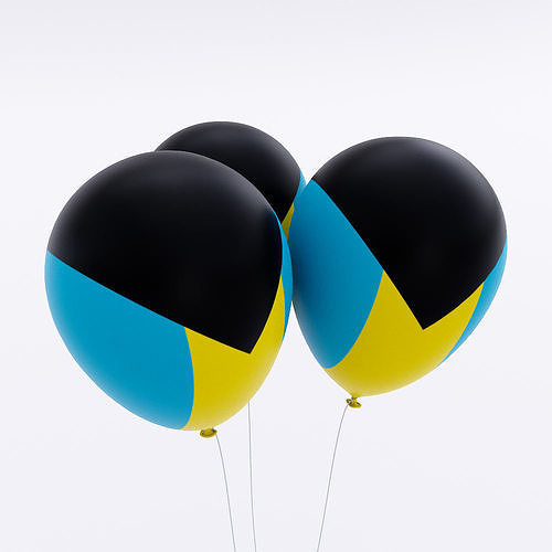 Bahamas balloon low poly 3d model  Low-poly 3D model