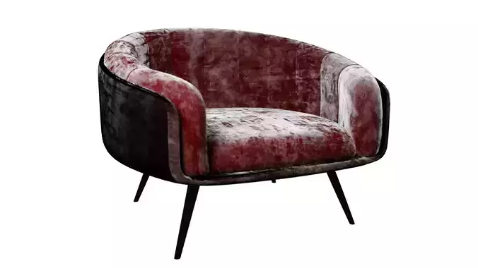 Chair velvet - bedroom furniture sets home Low-poly 3D model