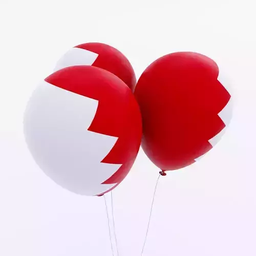 Bahrain balloon low poly 3d model