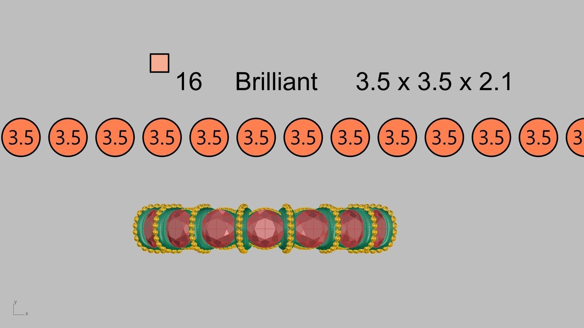 milgrain bar set eternity ring stl verified  3D print model_13