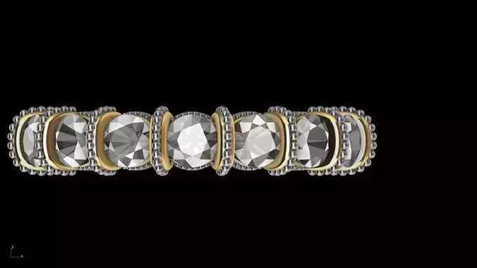 milgrain bar set eternity ring stl verified  3D print model