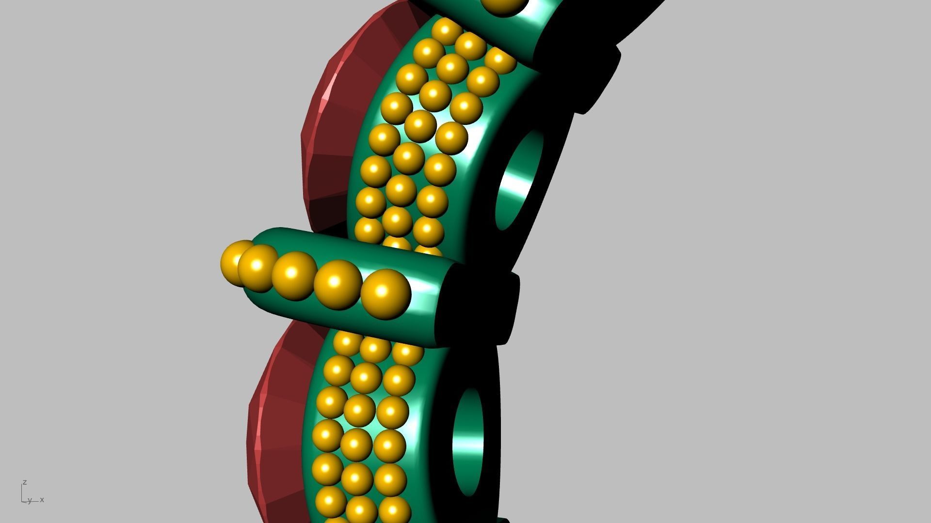 milgrain bar set eternity ring stl verified  3D print model_25