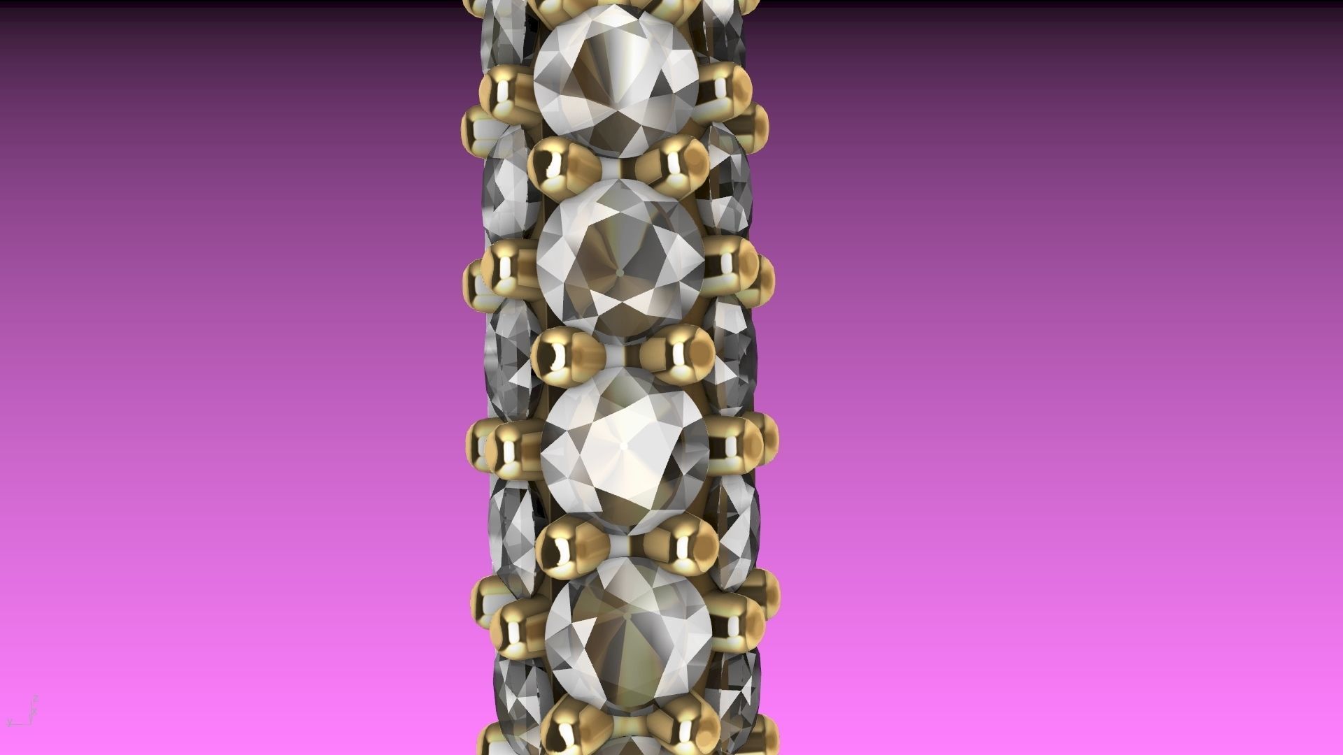 heart engraved diamond ring stl verified  3D print model_11