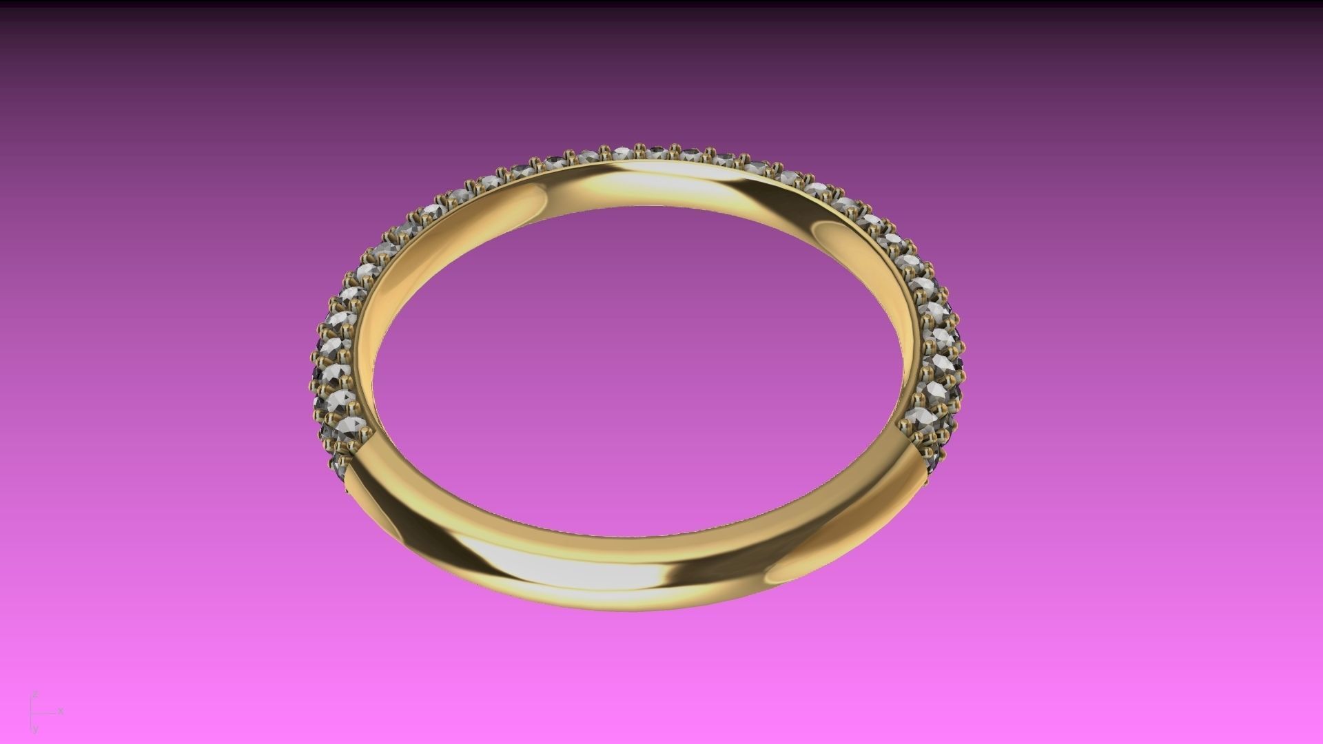 heart engraved diamond ring stl verified  3D print model_15