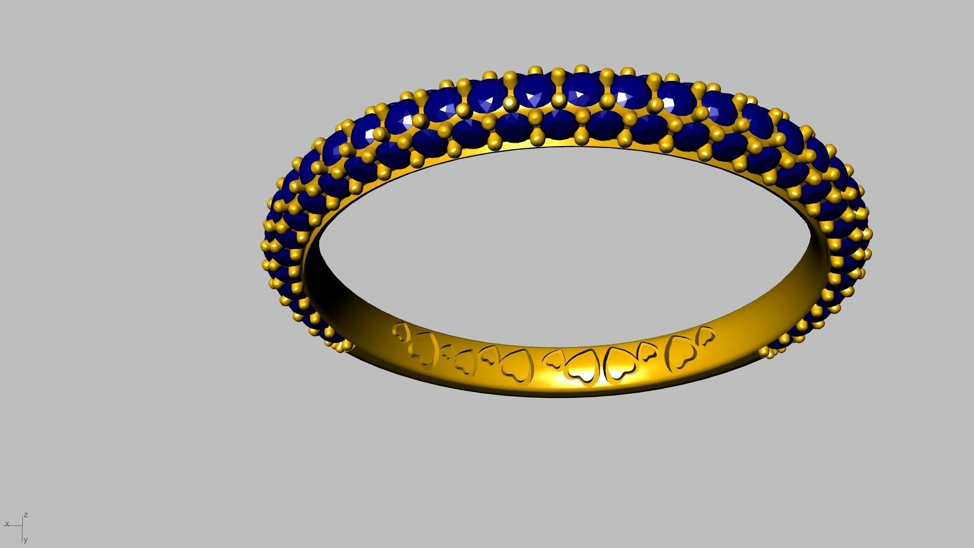 heart engraved diamond ring stl verified  3D print model_20