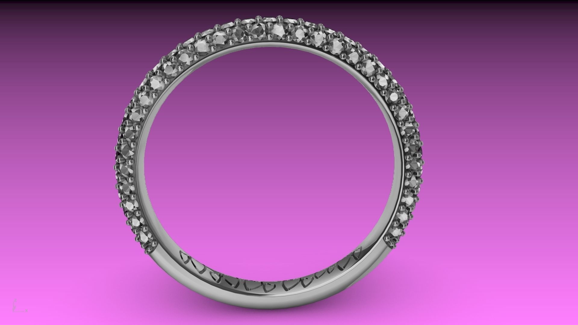 heart engraved diamond ring stl verified  3D print model_27