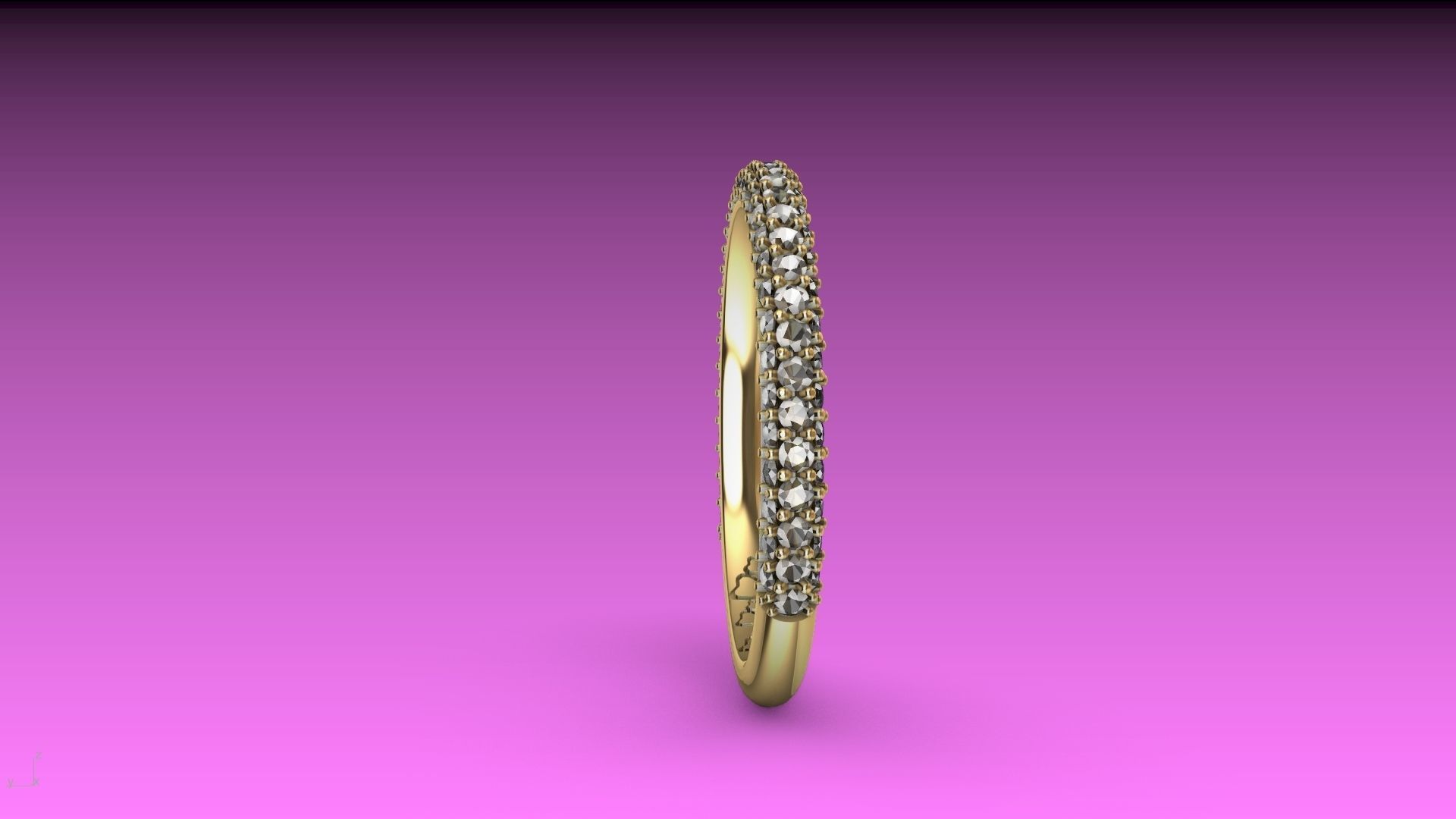 heart engraved diamond ring stl verified  3D print model_19