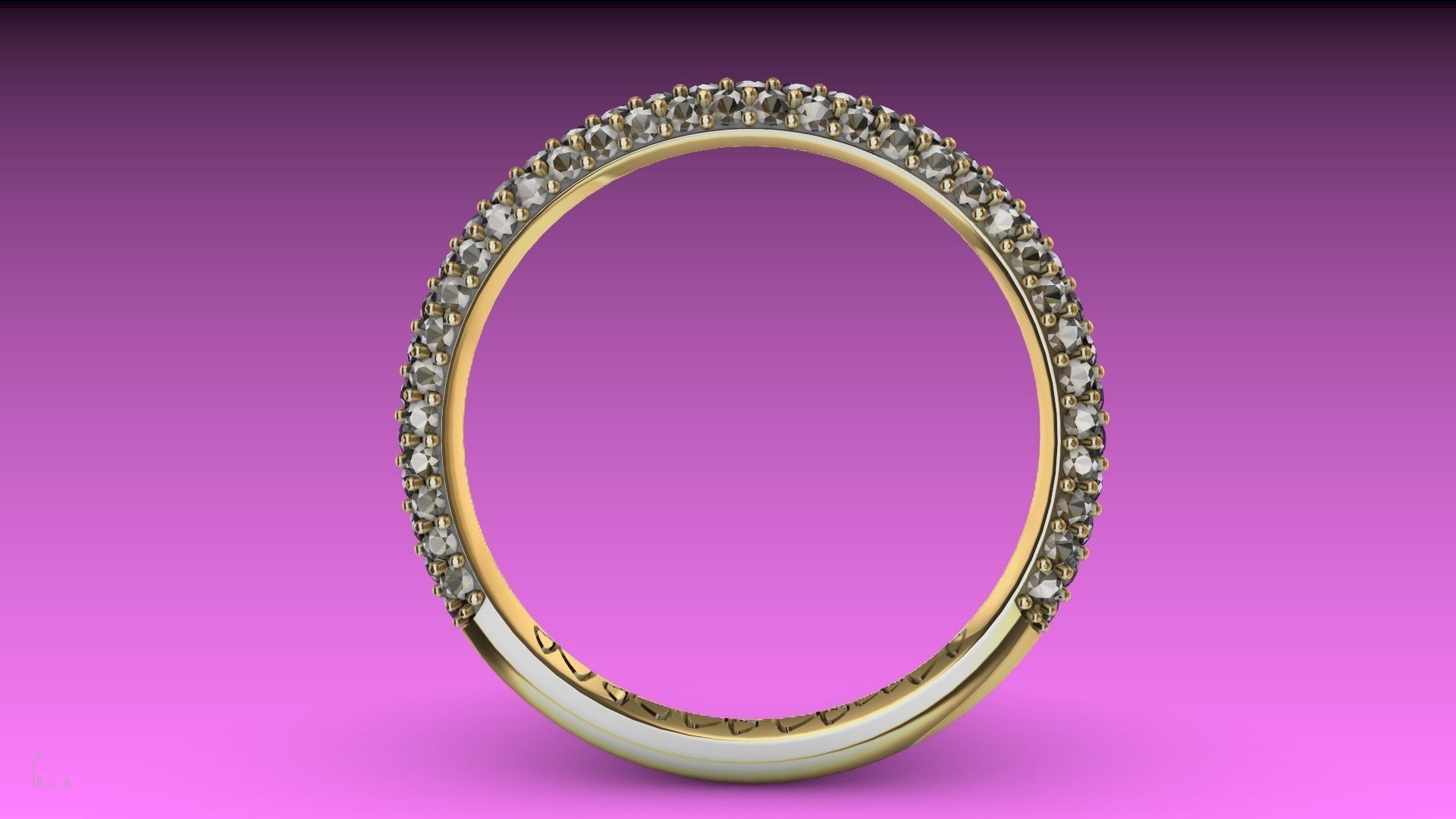 heart engraved diamond ring stl verified  3D print model_16