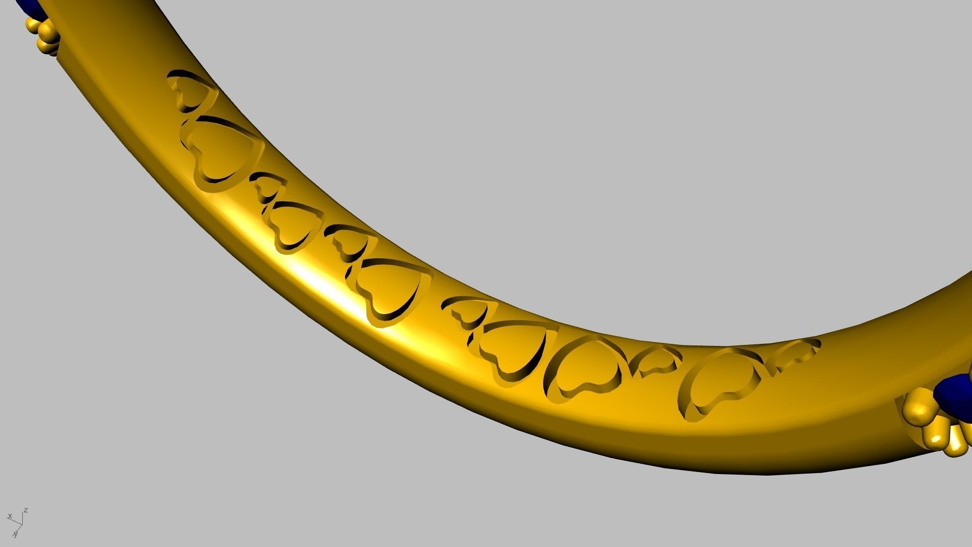 heart engraved diamond ring stl verified  3D print model_23