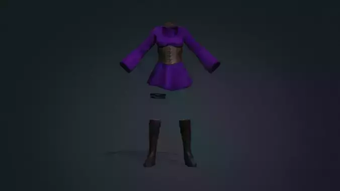 Female 04 - Fantasy Clothing Low-poly 3D model