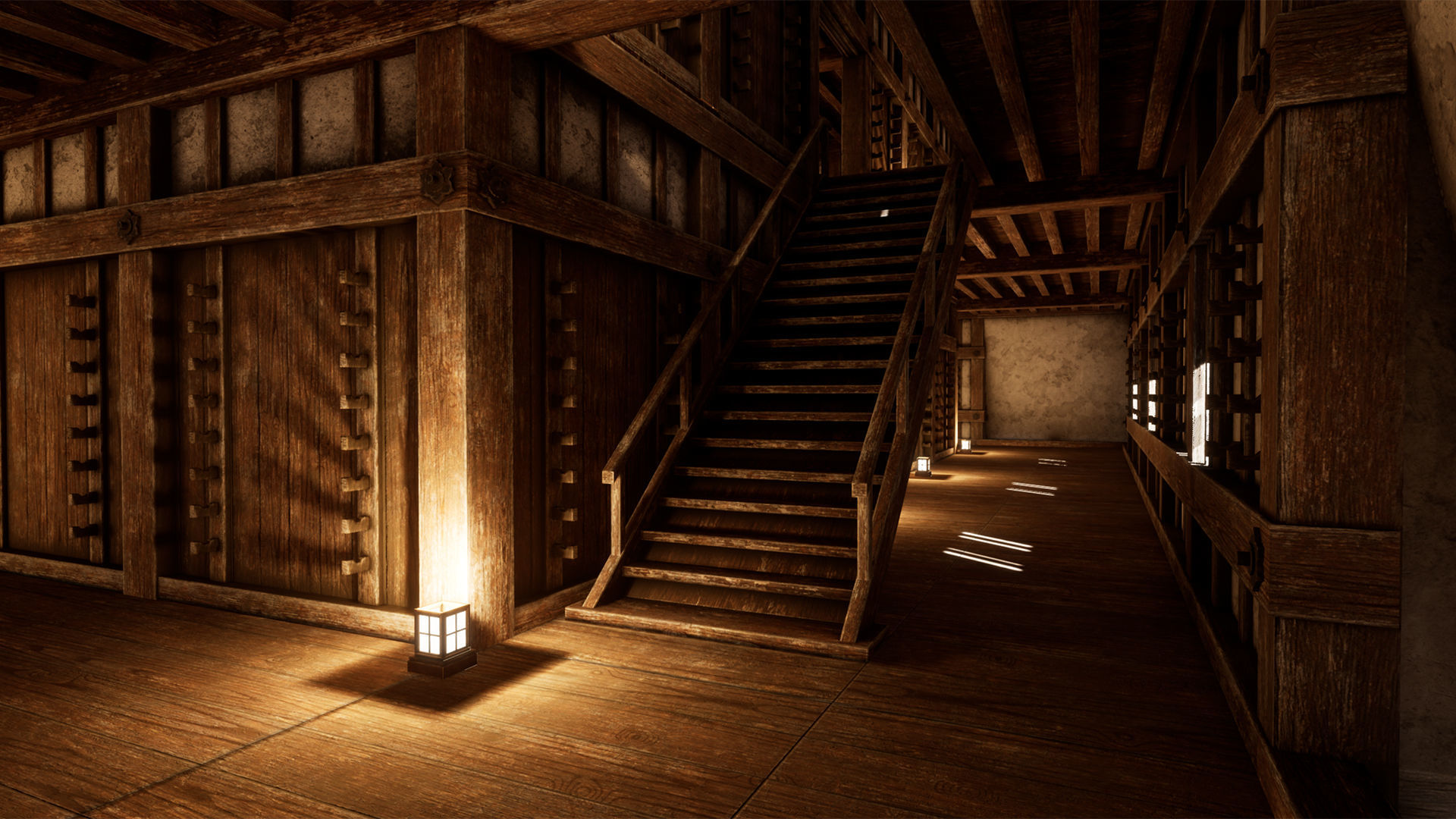 Japanese Modular Castle Low-poly 3D model_9