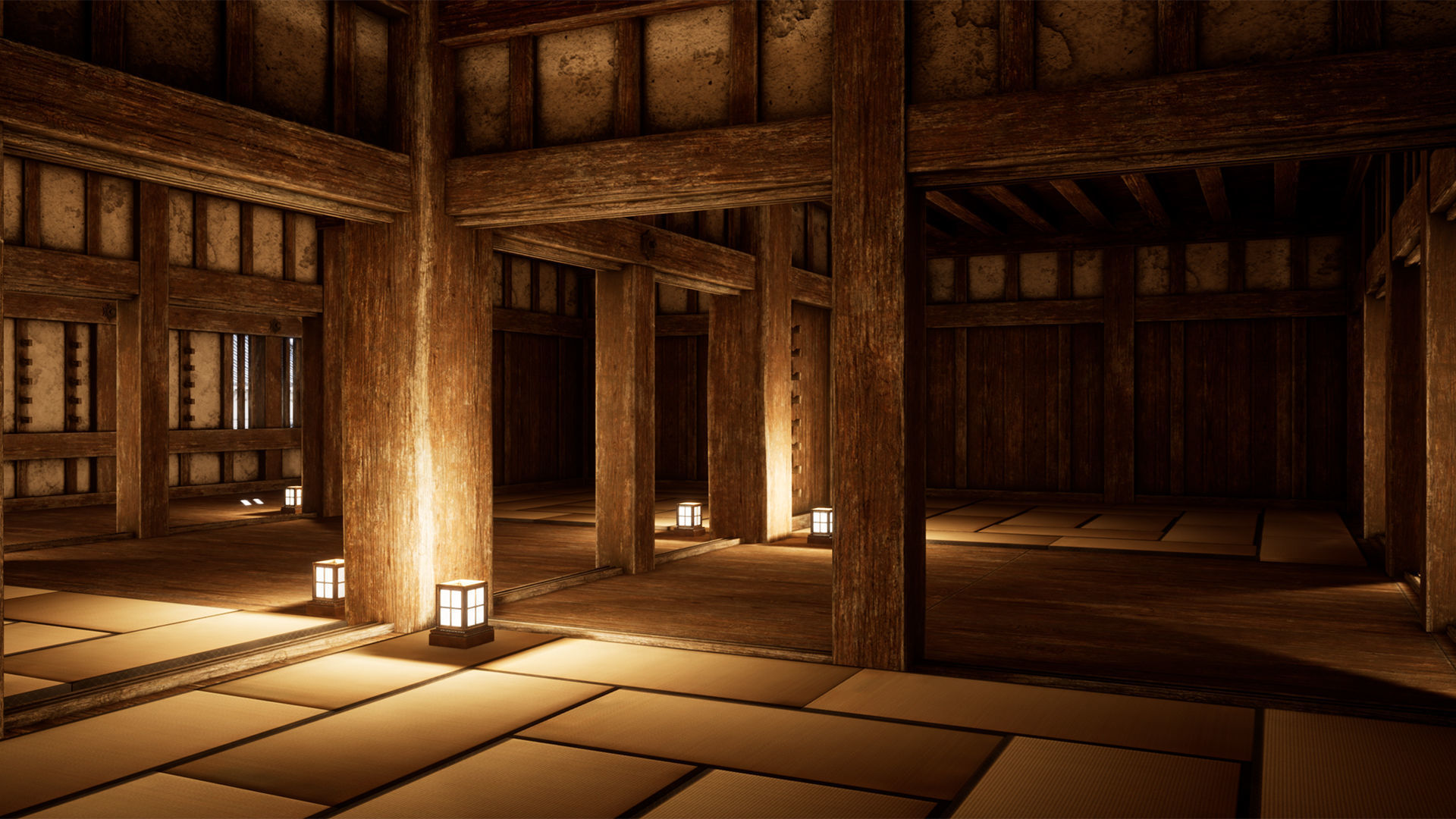 Japanese Modular Castle Low-poly 3D model_8