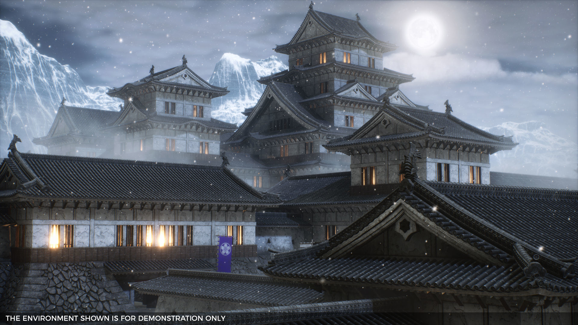 Japanese Modular Castle Low-poly 3D model_7