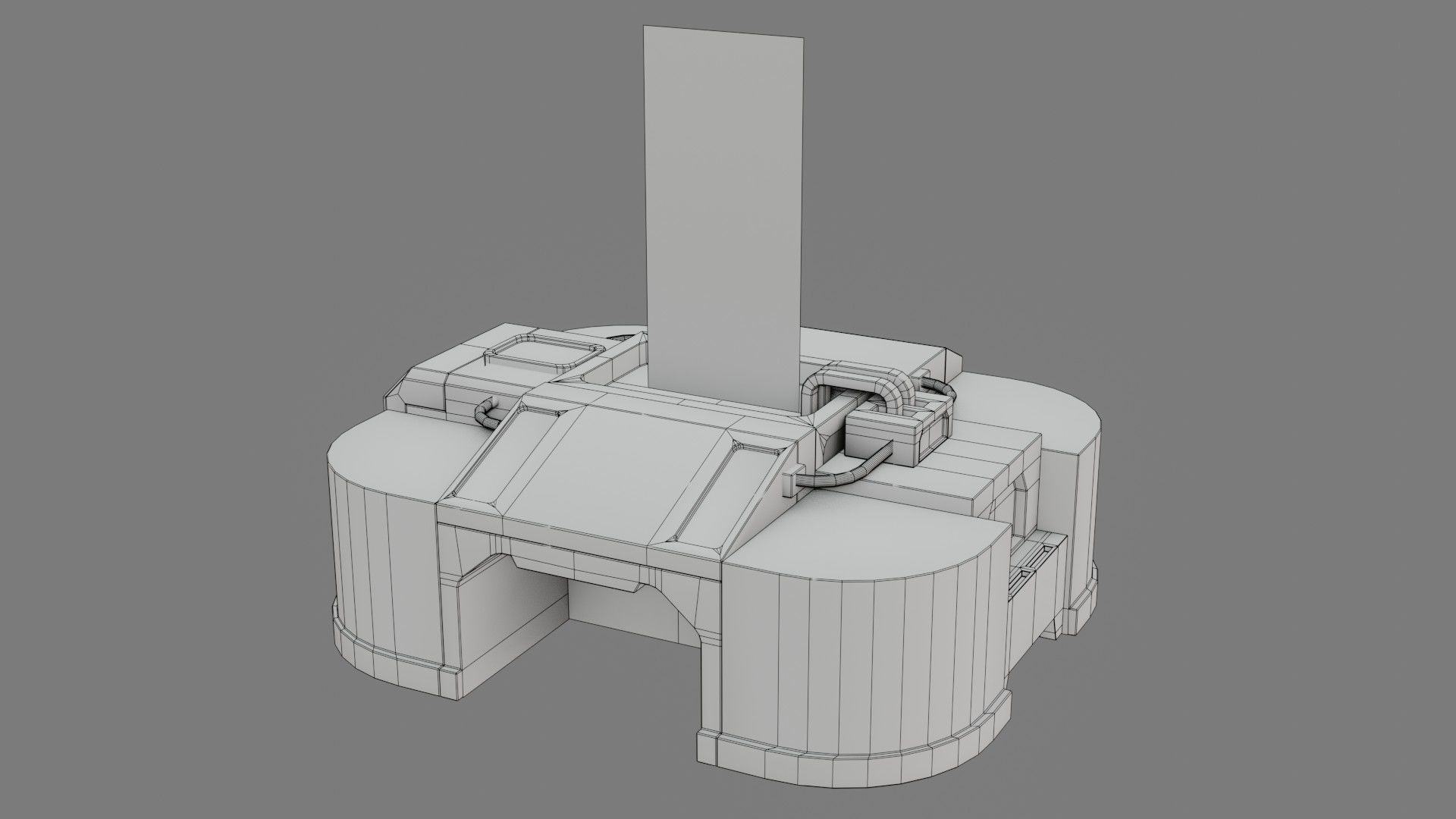 Sci-Fi Control Panel - Game Ready - PBR Low-poly 3D model_15