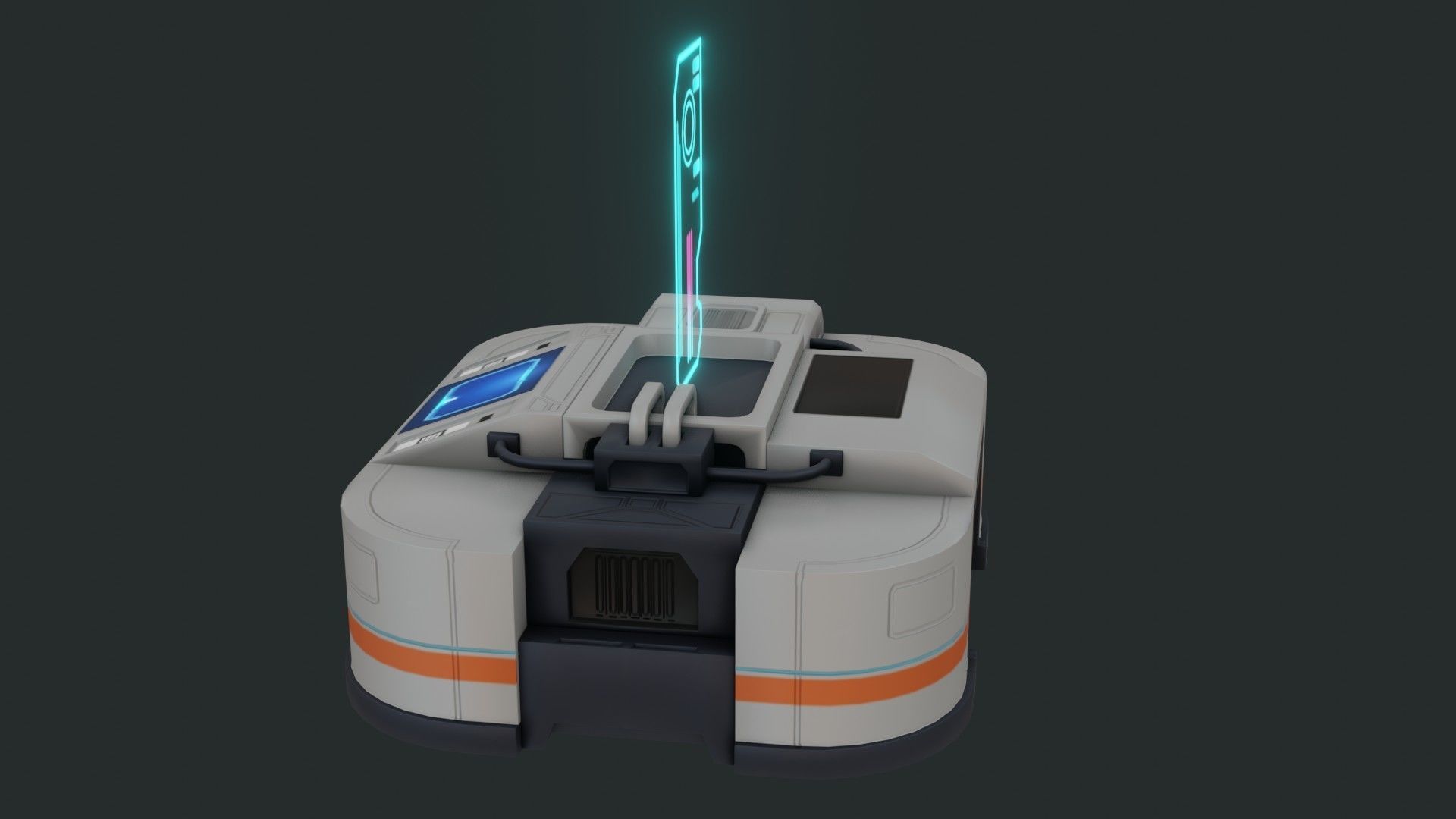 Sci-Fi Control Panel - Game Ready - PBR Low-poly 3D model_2