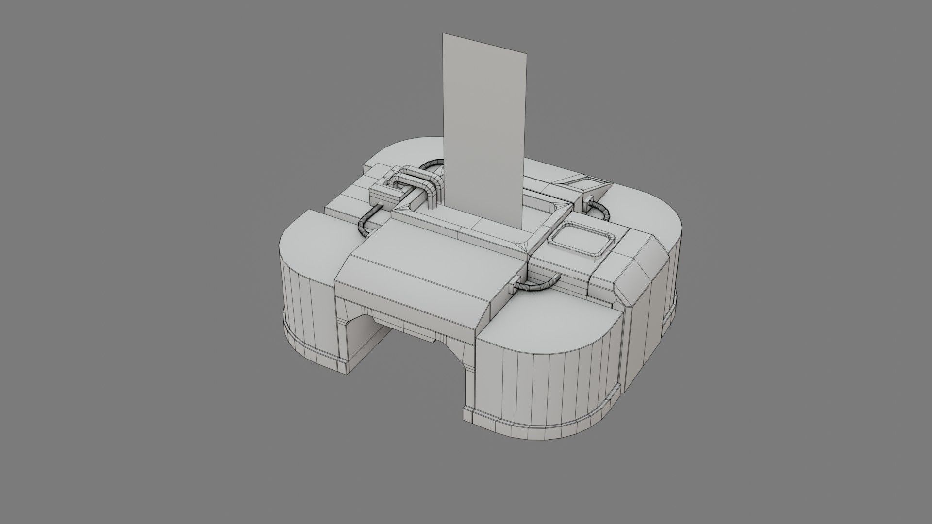 Sci-Fi Control Panel - Game Ready - PBR Low-poly 3D model_28