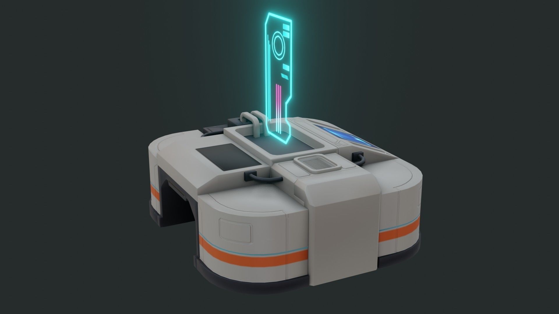 Sci-Fi Control Panel - Game Ready - PBR Low-poly 3D model_6