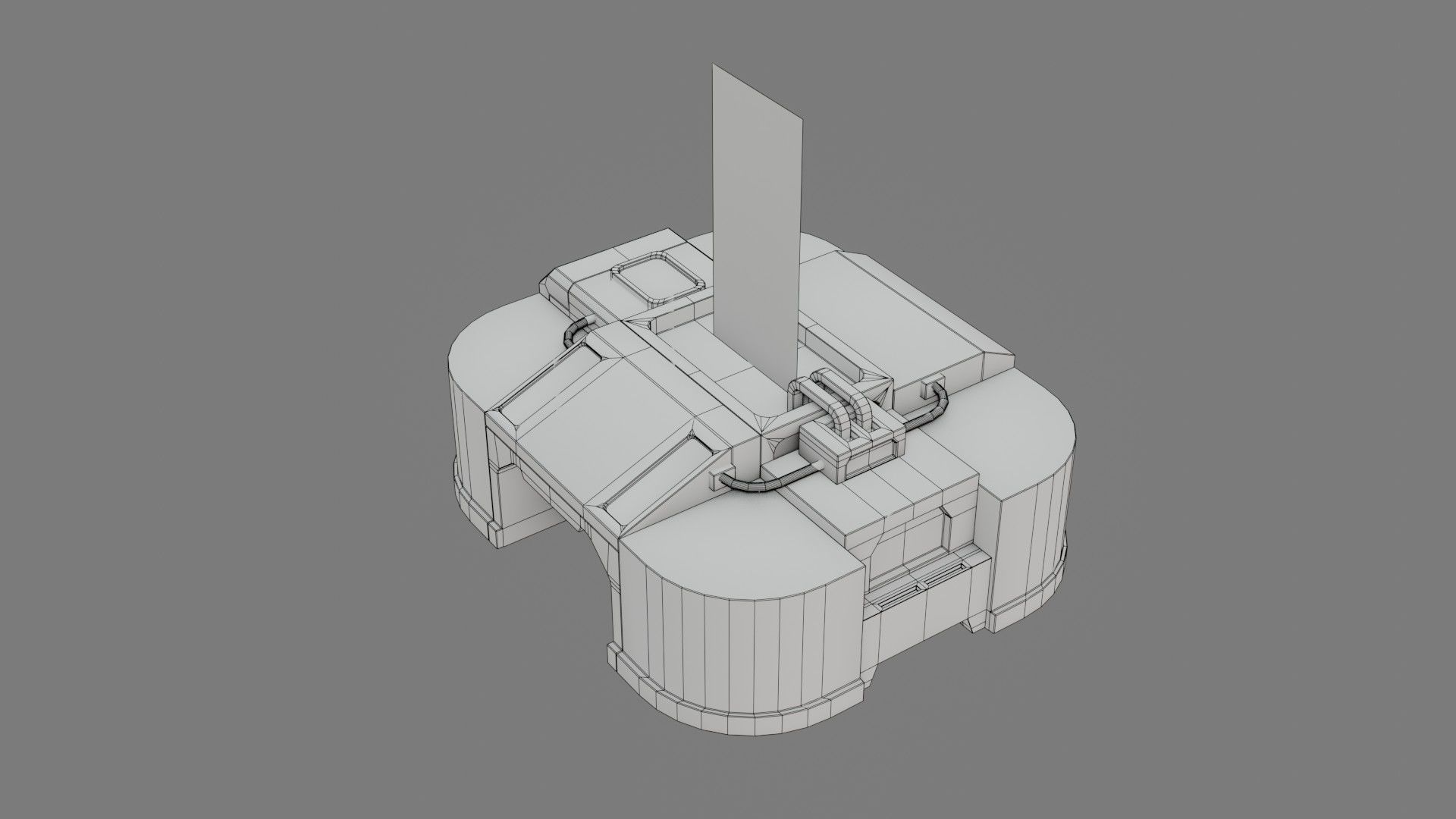 Sci-Fi Control Panel - Game Ready - PBR Low-poly 3D model_26