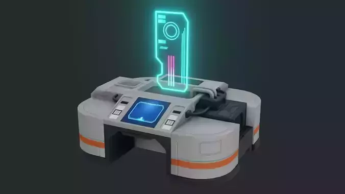Sci-Fi Control Panel  - Game Ready - PBR