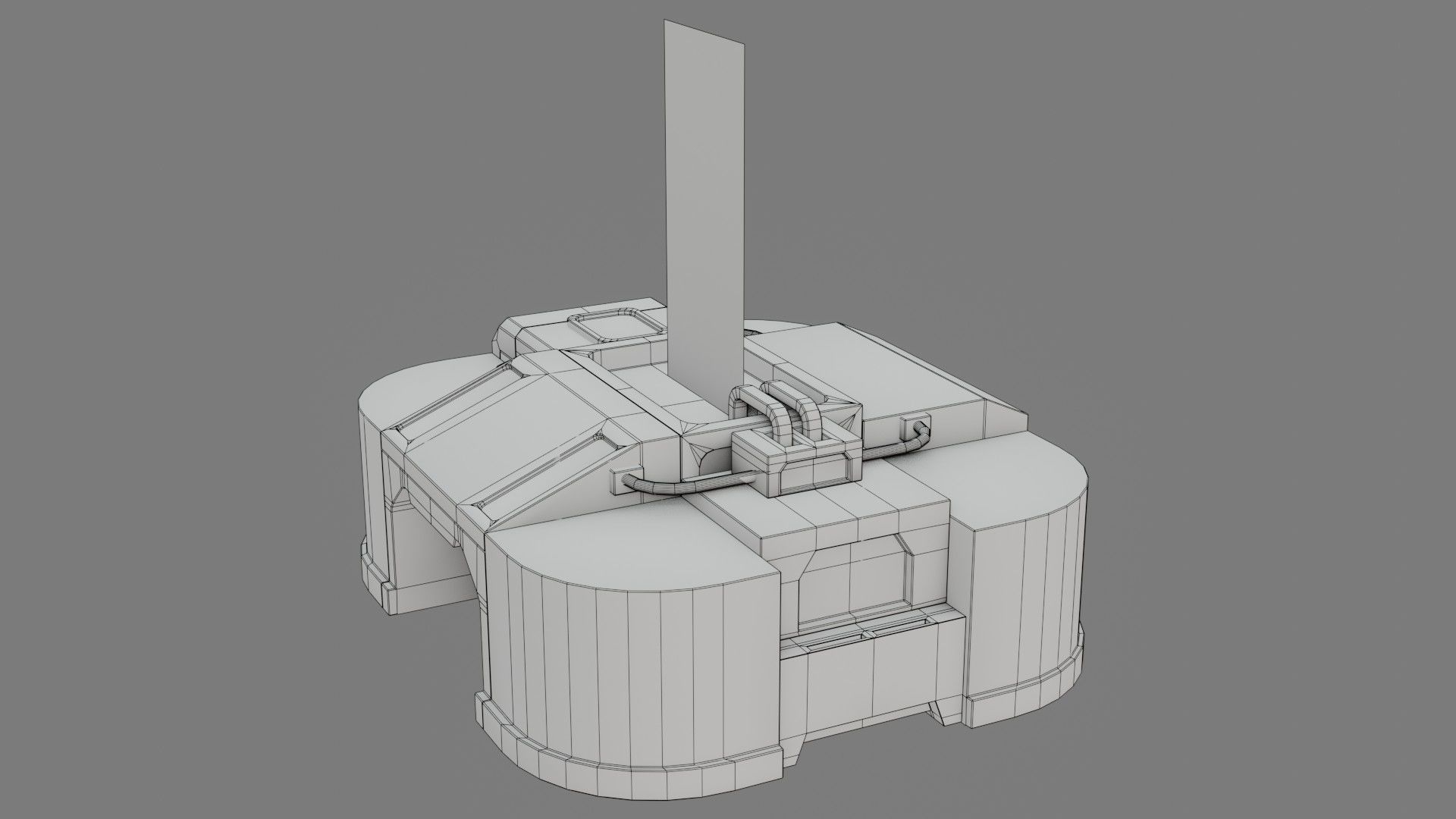 Sci-Fi Control Panel - Game Ready - PBR Low-poly 3D model_16