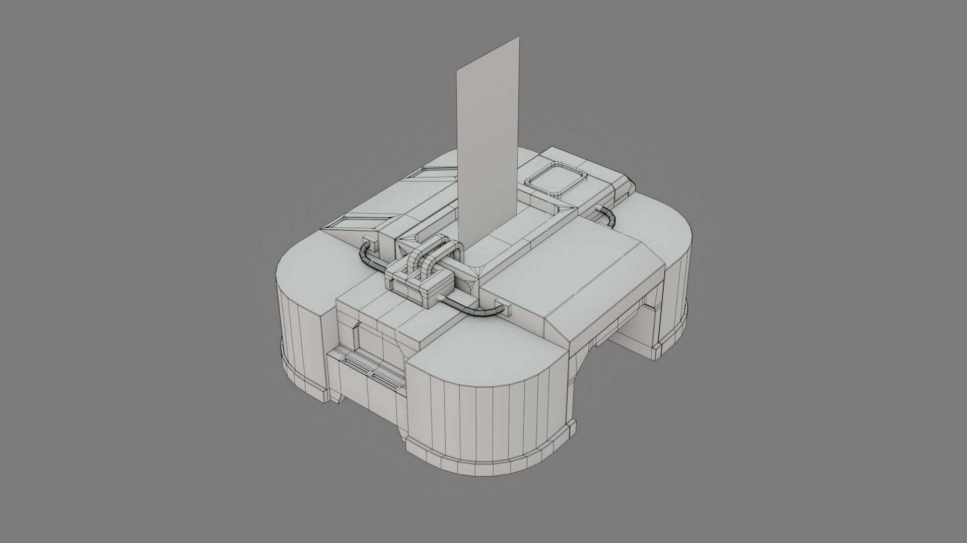 Sci-Fi Control Panel - Game Ready - PBR Low-poly 3D model_27