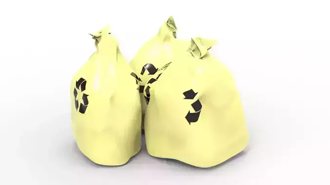 RUBBISH YELLOW 3D model