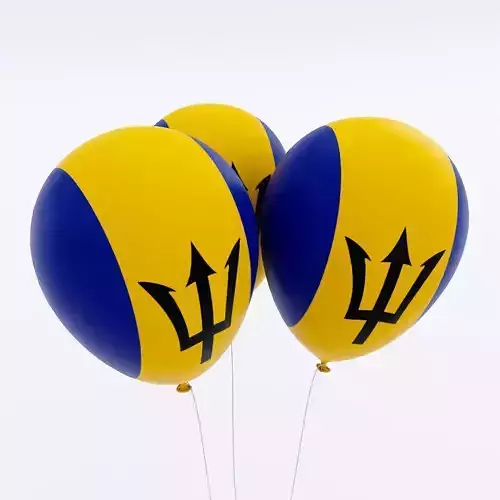 Barbados country balloon 3d model