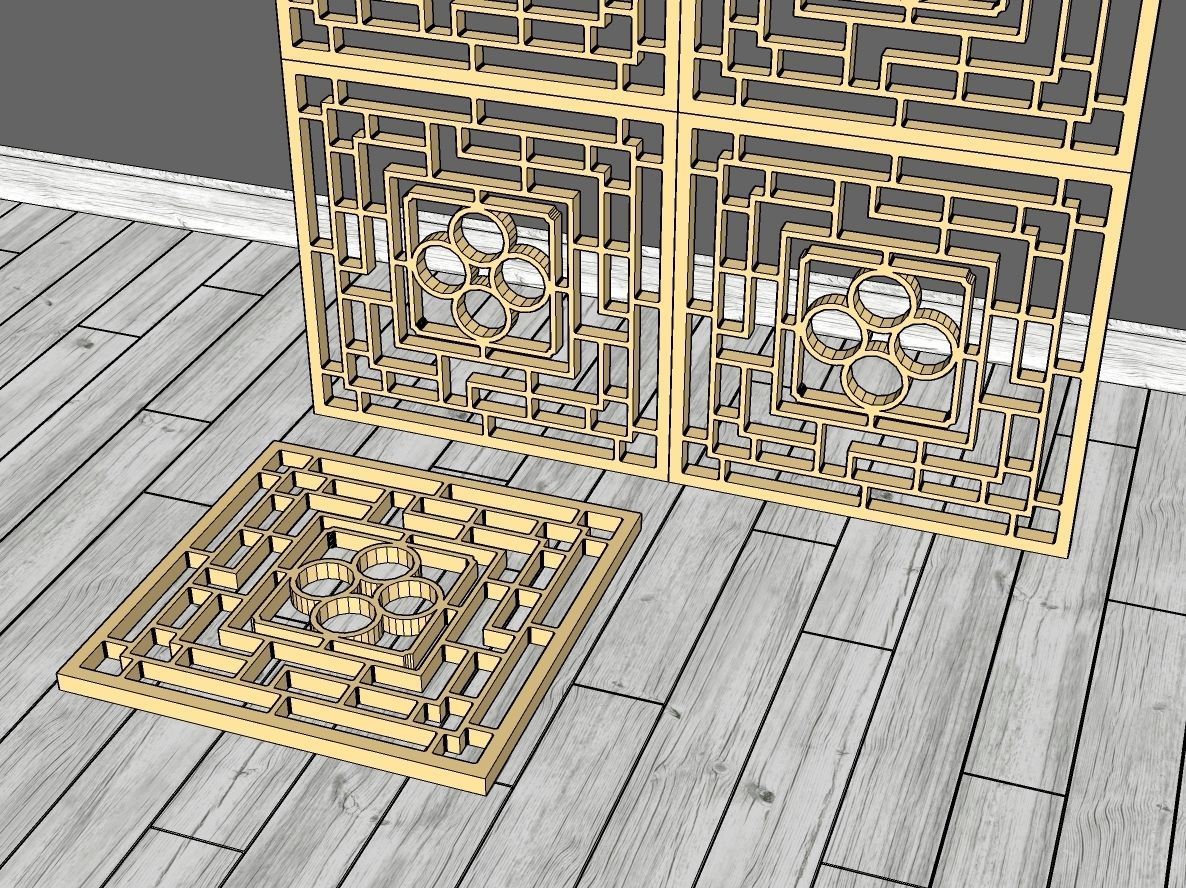 Decorative Panels Pack 5 3D Model Collection_8