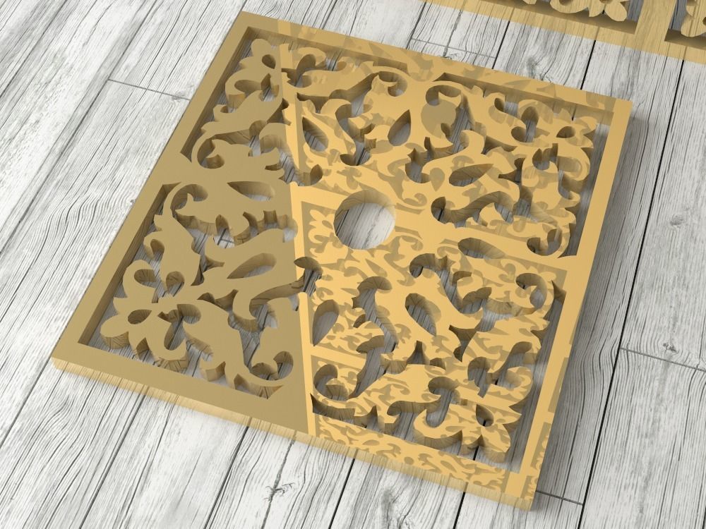 Decorative Panels Pack 5 3D Model Collection_33