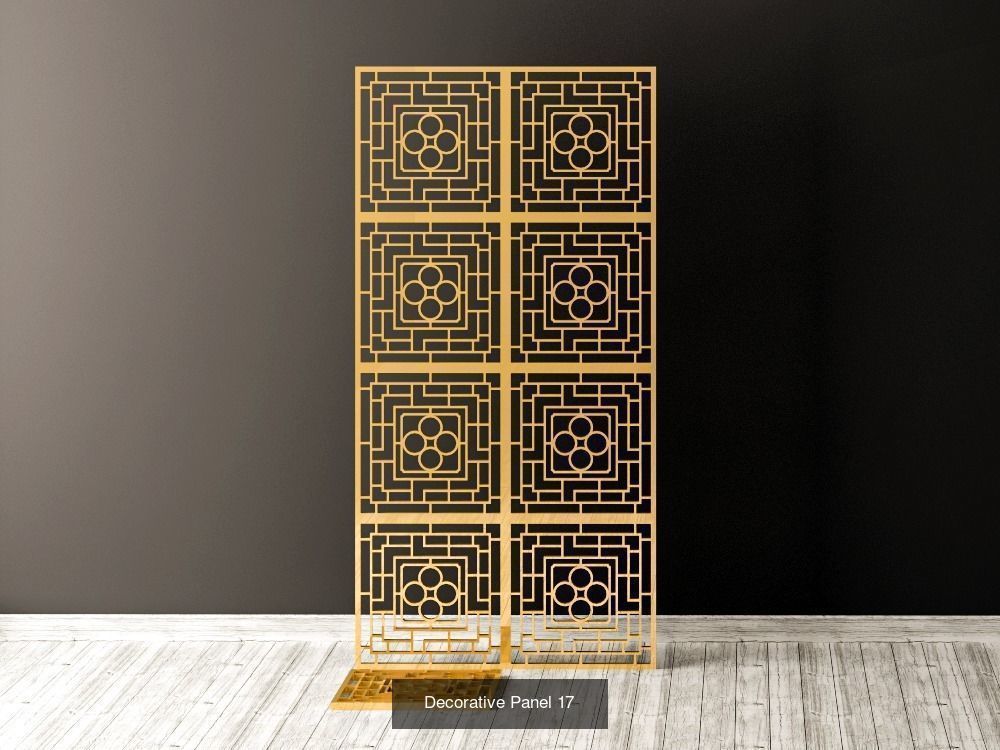 Decorative Panels Pack 5 3D Model Collection_1