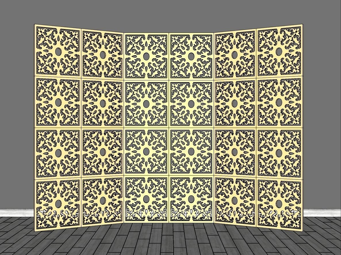 Decorative Panels Pack 5 3D Model Collection_36