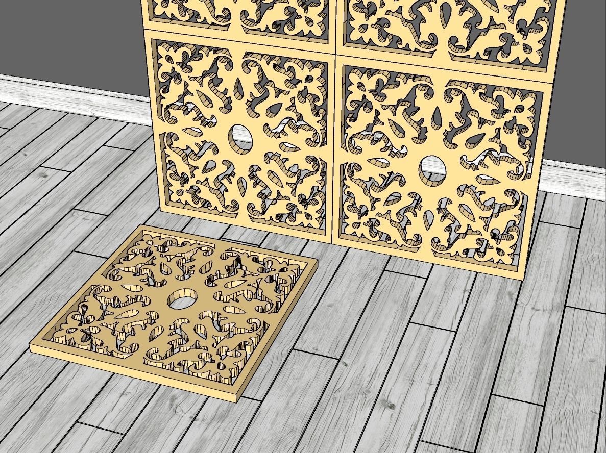 Decorative Panels Pack 5 3D Model Collection_32