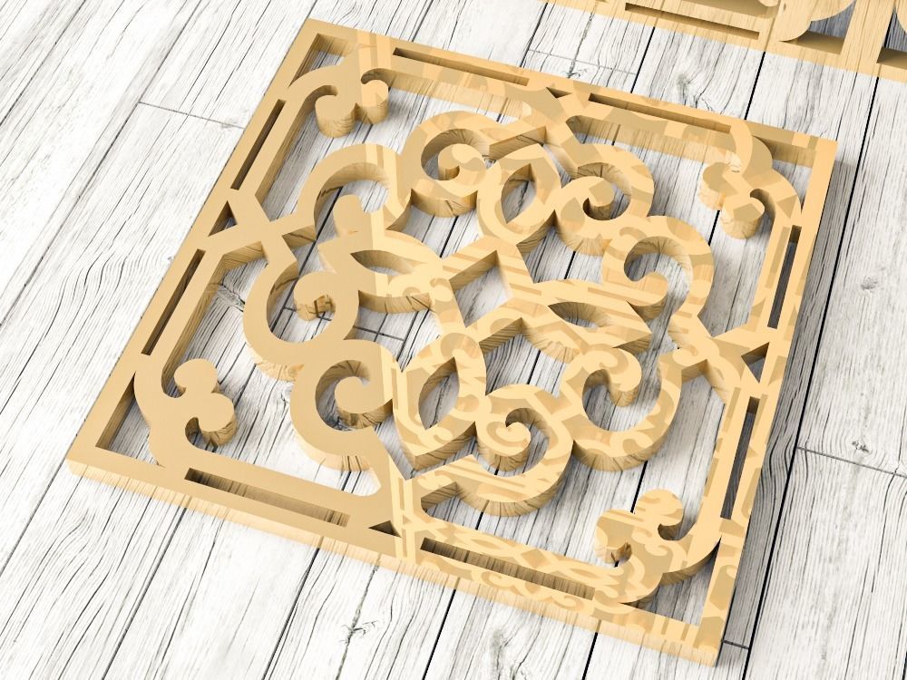 Decorative Panels Pack 5 3D Model Collection_17