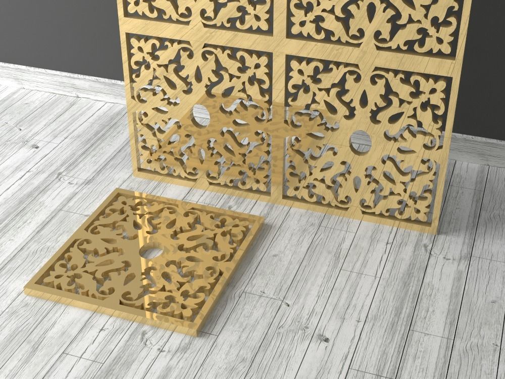 Decorative Panels Pack 5 3D Model Collection_31