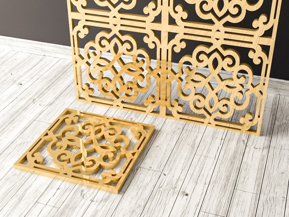 Decorative Panels Pack 5 3D Model Collection_15