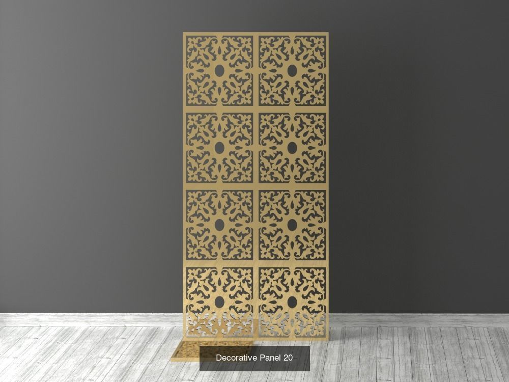 Decorative Panels Pack 5 3D Model Collection_4