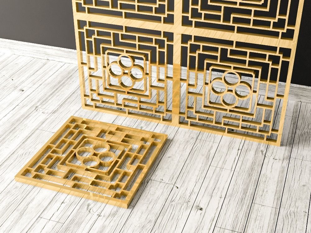 Decorative Panels Pack 5 3D Model Collection_7