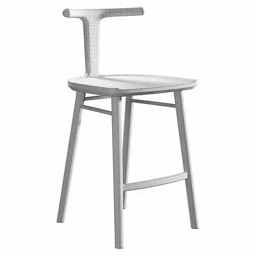 Oxbend Stool 3D model 2
