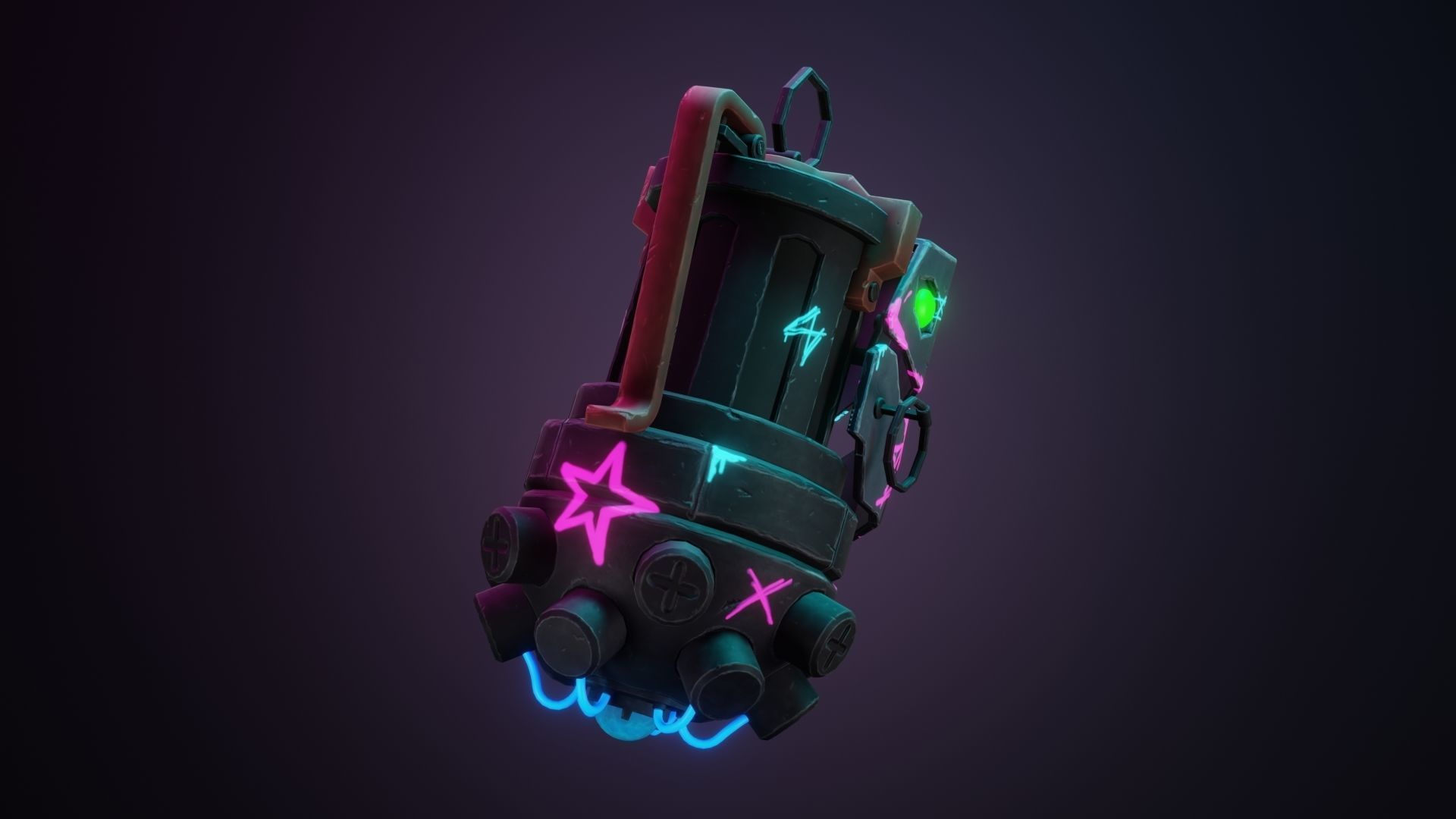 Arcane Jinx BOMB Grenade game-ready Low-poly 3D model_2