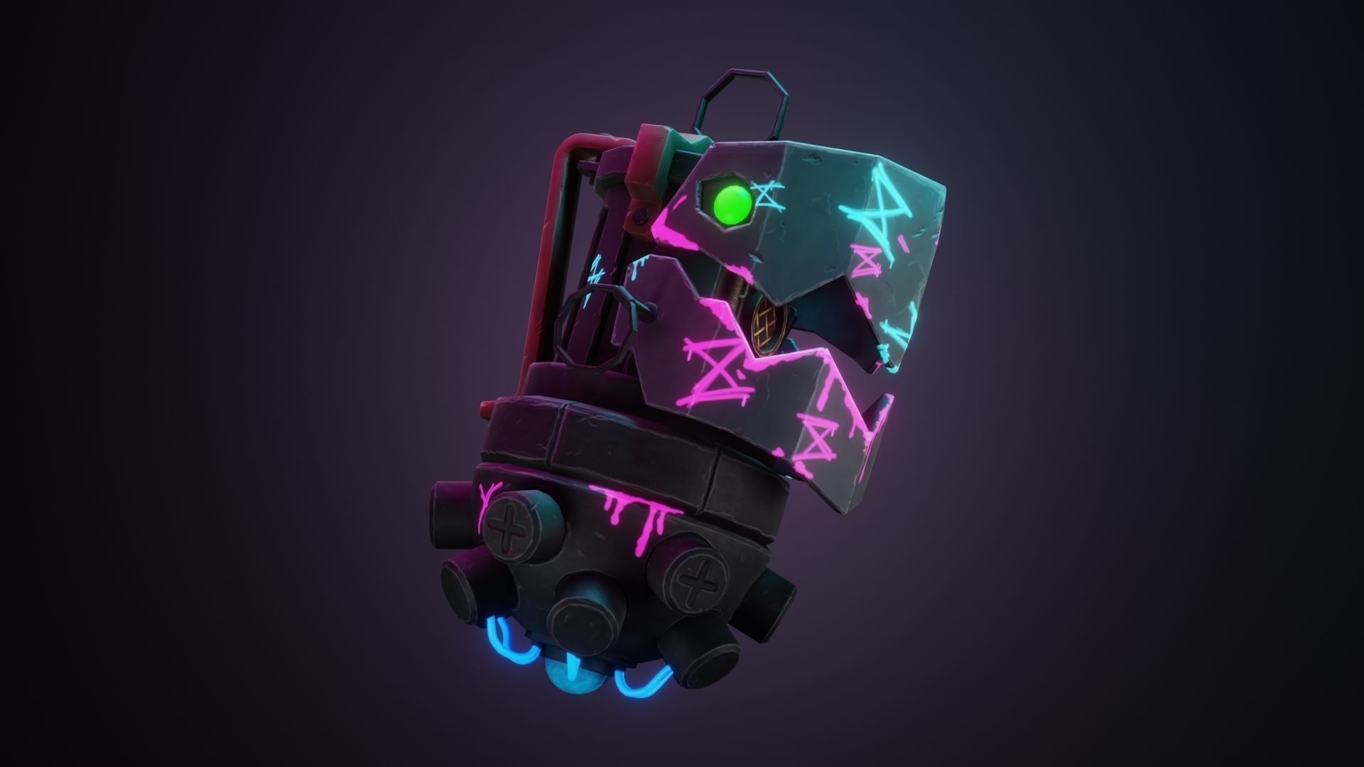 Arcane Jinx BOMB Grenade game-ready Low-poly 3D model_4