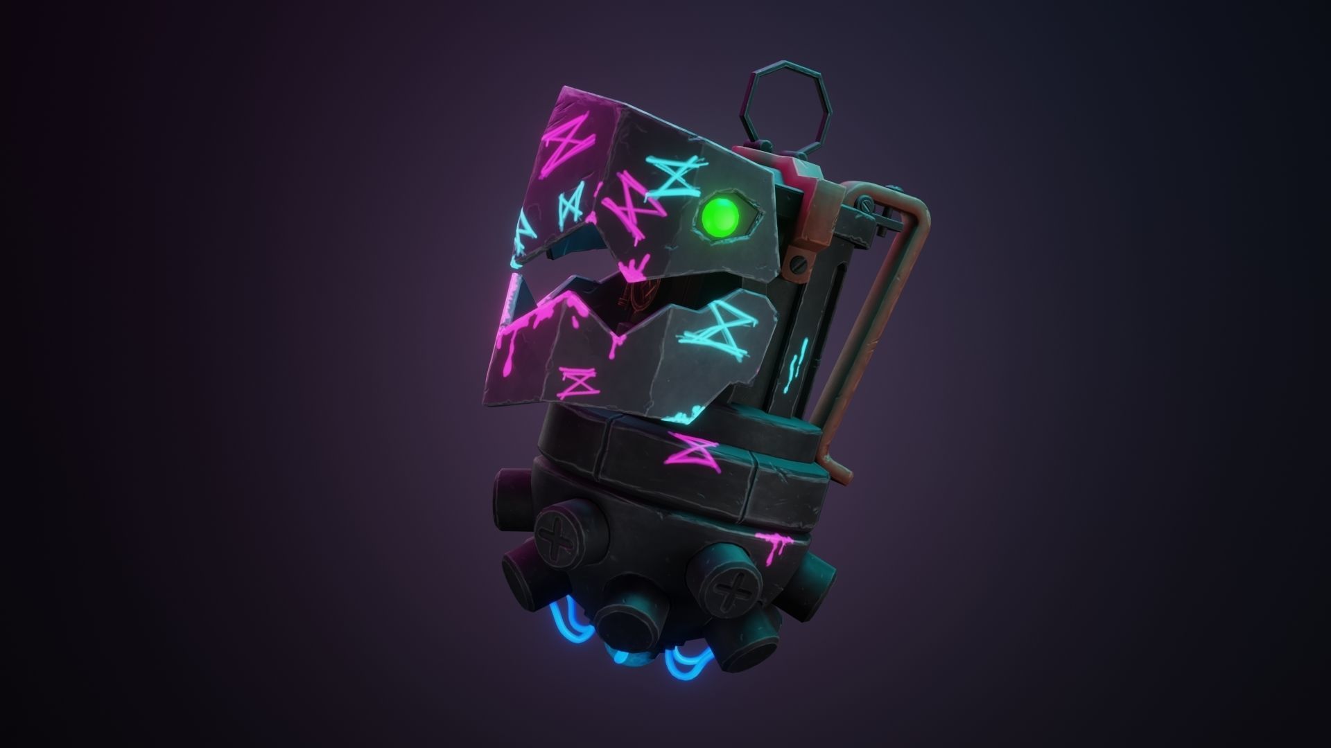 Arcane Jinx BOMB Grenade game-ready Low-poly 3D model_3