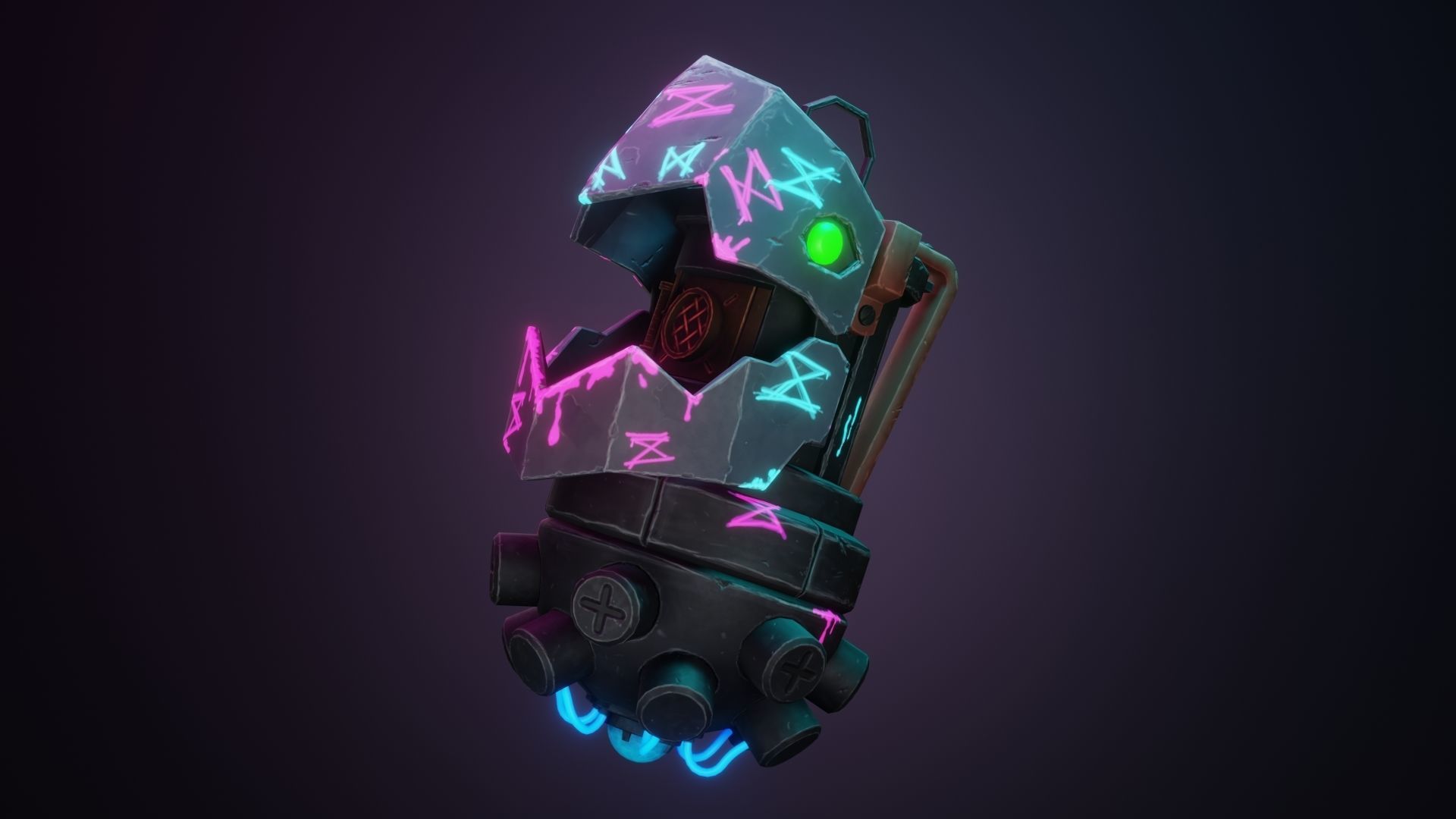 Arcane Jinx BOMB Grenade game-ready Low-poly 3D model_6