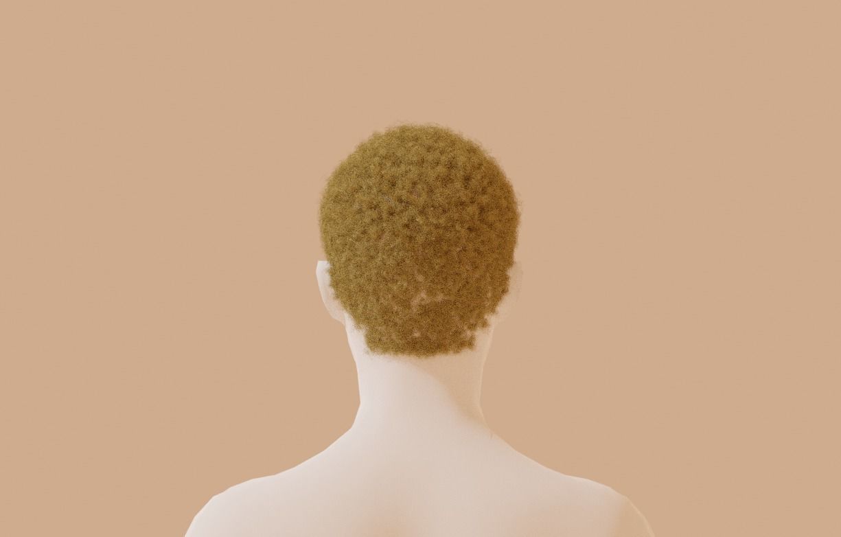 Short Blond Hair 3D model_9