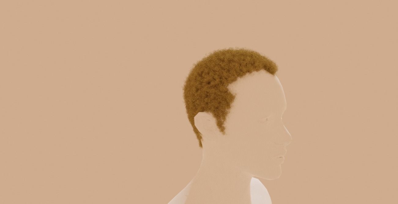 Short Blond Hair 3D model_5