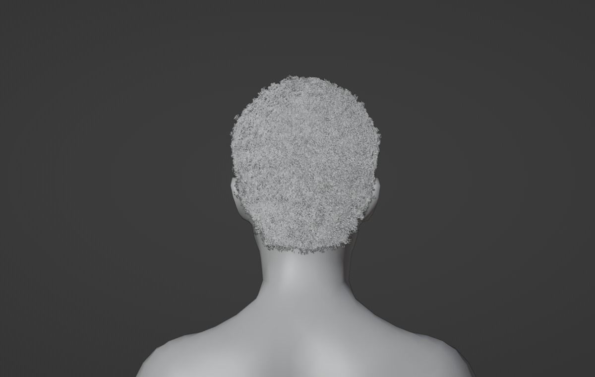 Short Blond Hair 3D model_10