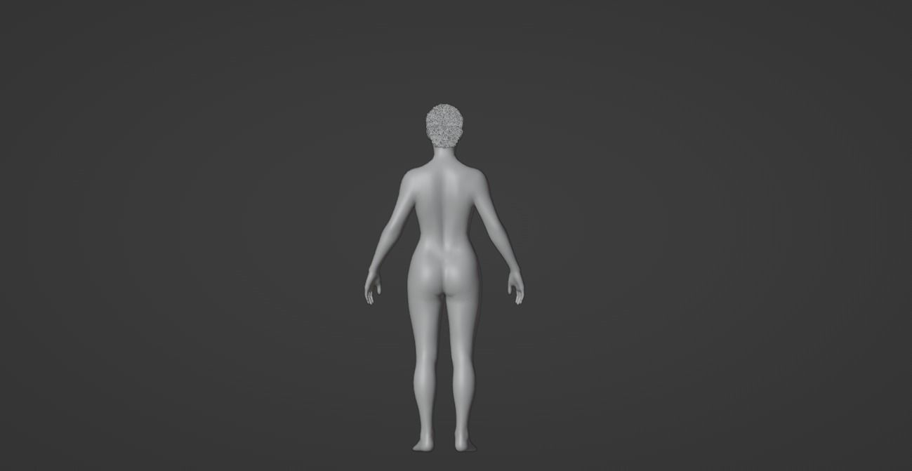 Short Blond Hair 3D model_20